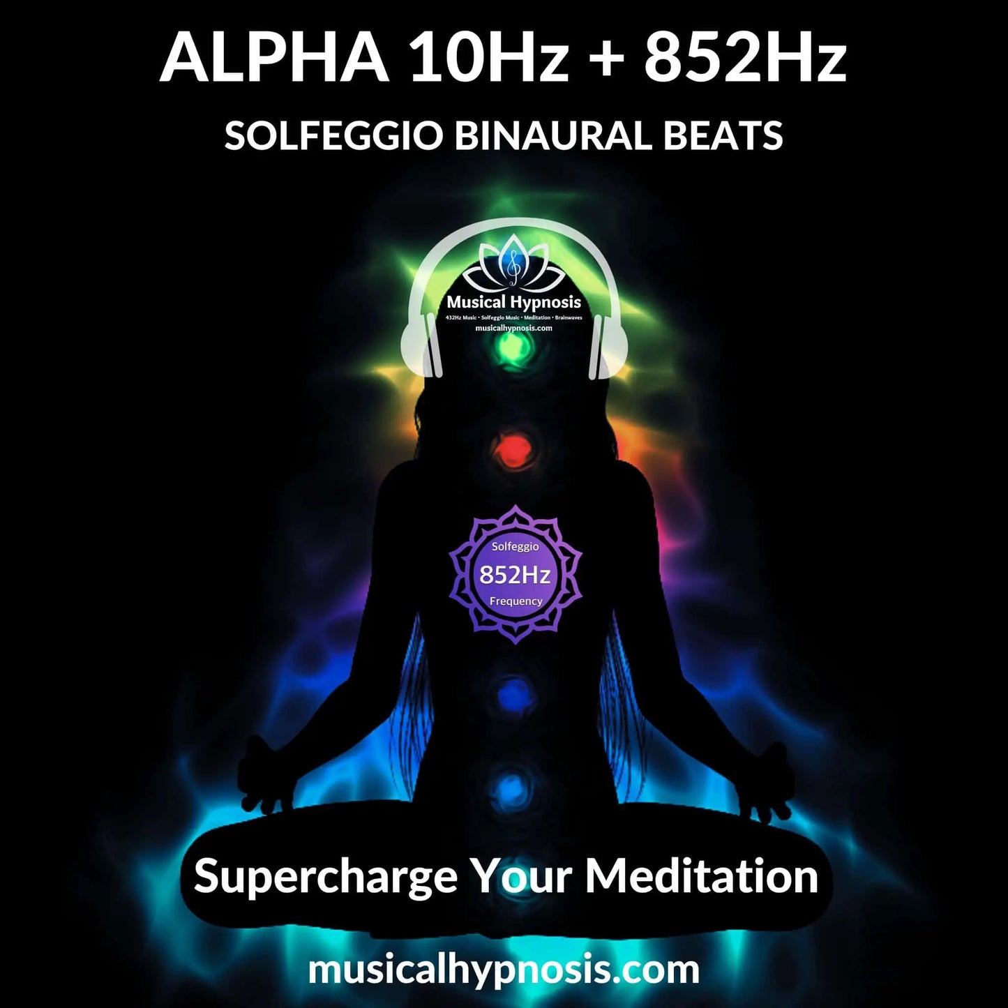 Alpha 10Hz and 852Hz Solfeggio Binaural Beats | 30 minutes