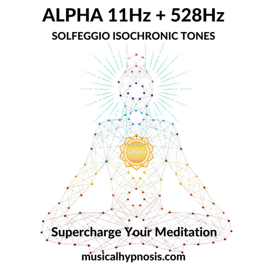 Alpha 11Hz and 528Hz Solfeggio Isochronic Tones | 30 minutes