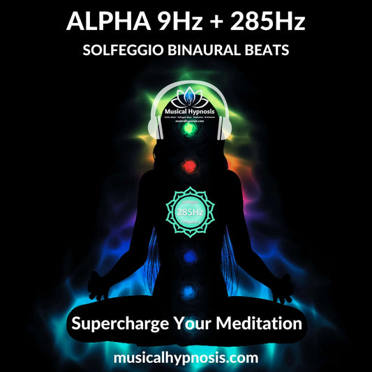 Alpha 9Hz and 285Hz Solfeggio Binaural Beats | 30 minutes