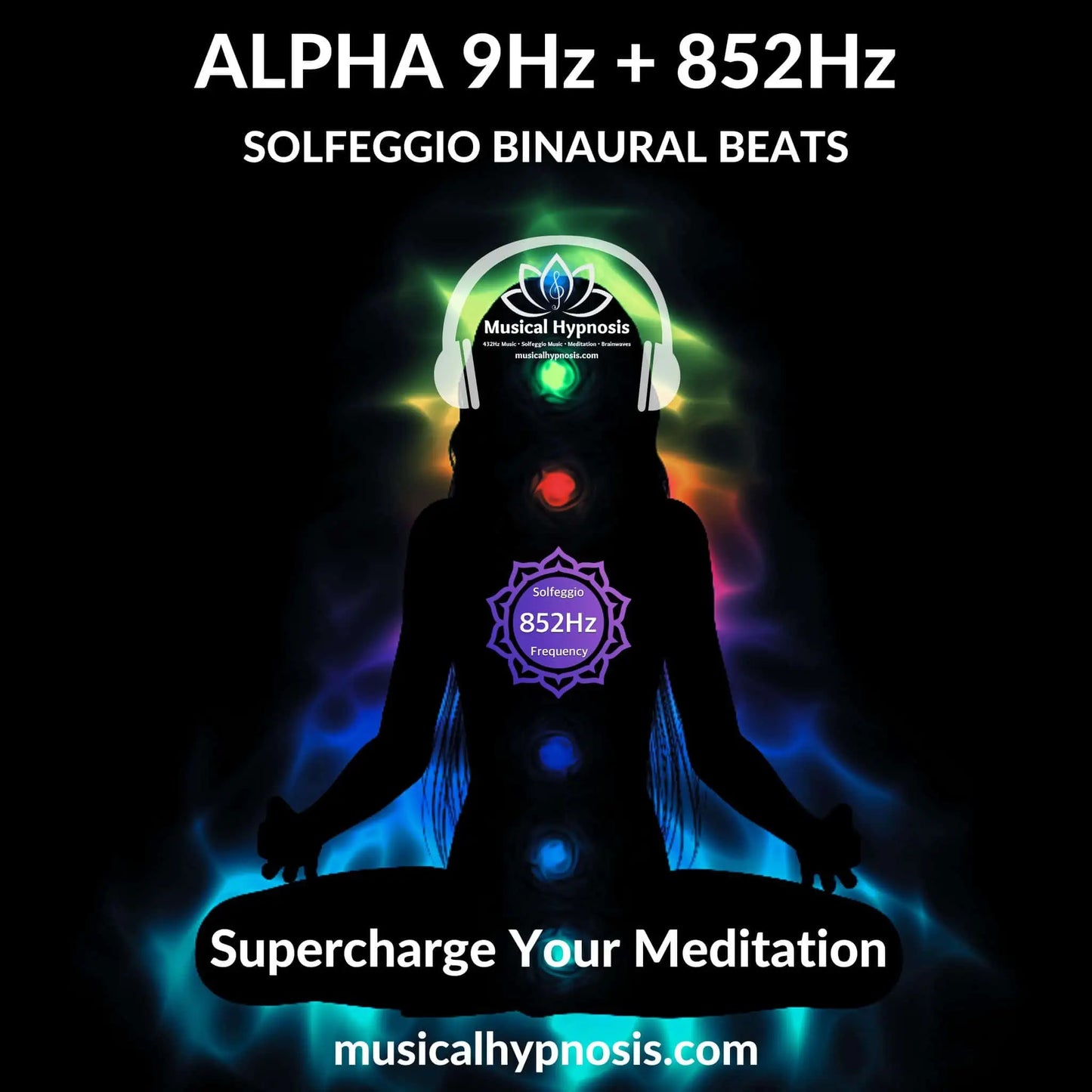 Alpha 9Hz and 852Hz Solfeggio Binaural Beats | 30 minutes