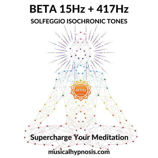 Beta 15Hz and 417Hz Solfeggio Isochronic Tones | 30 minutes