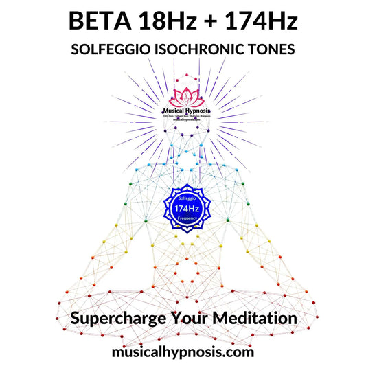 Beta 18Hz and 174Hz Solfeggio Isochronic Tones | 30 minutes