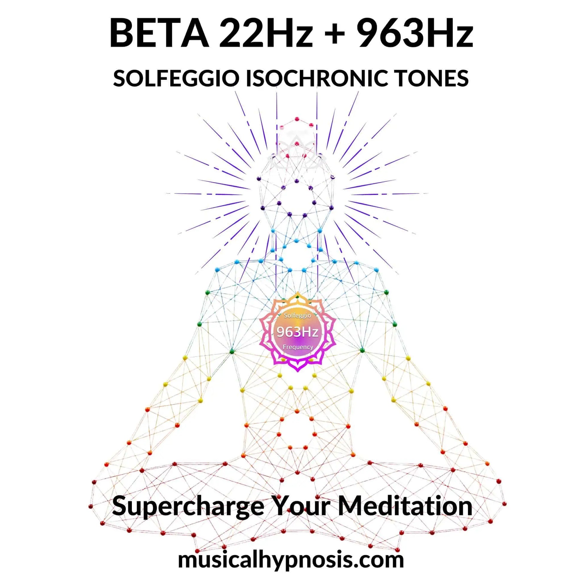 Beta 22Hz and 963Hz Solfeggio Isochronic Tones | 30 minutes