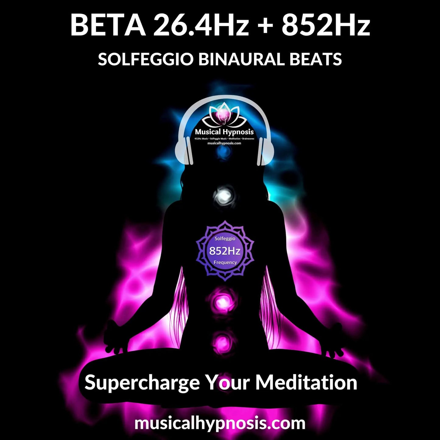 Beta 26.4Hz and 852Hz Solfeggio Binaural Beats | 30 minutes