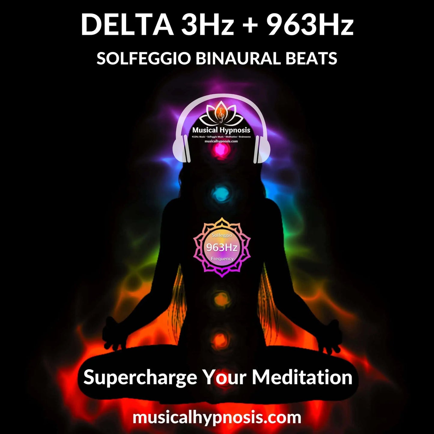 Delta 3Hz and 963Hz Solfeggio Binaural Beats | 30 minutes
