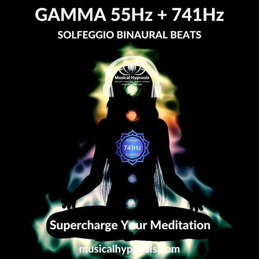 Gamma 55Hz and 741Hz Solfeggio Binaural Beats | 30 minutes