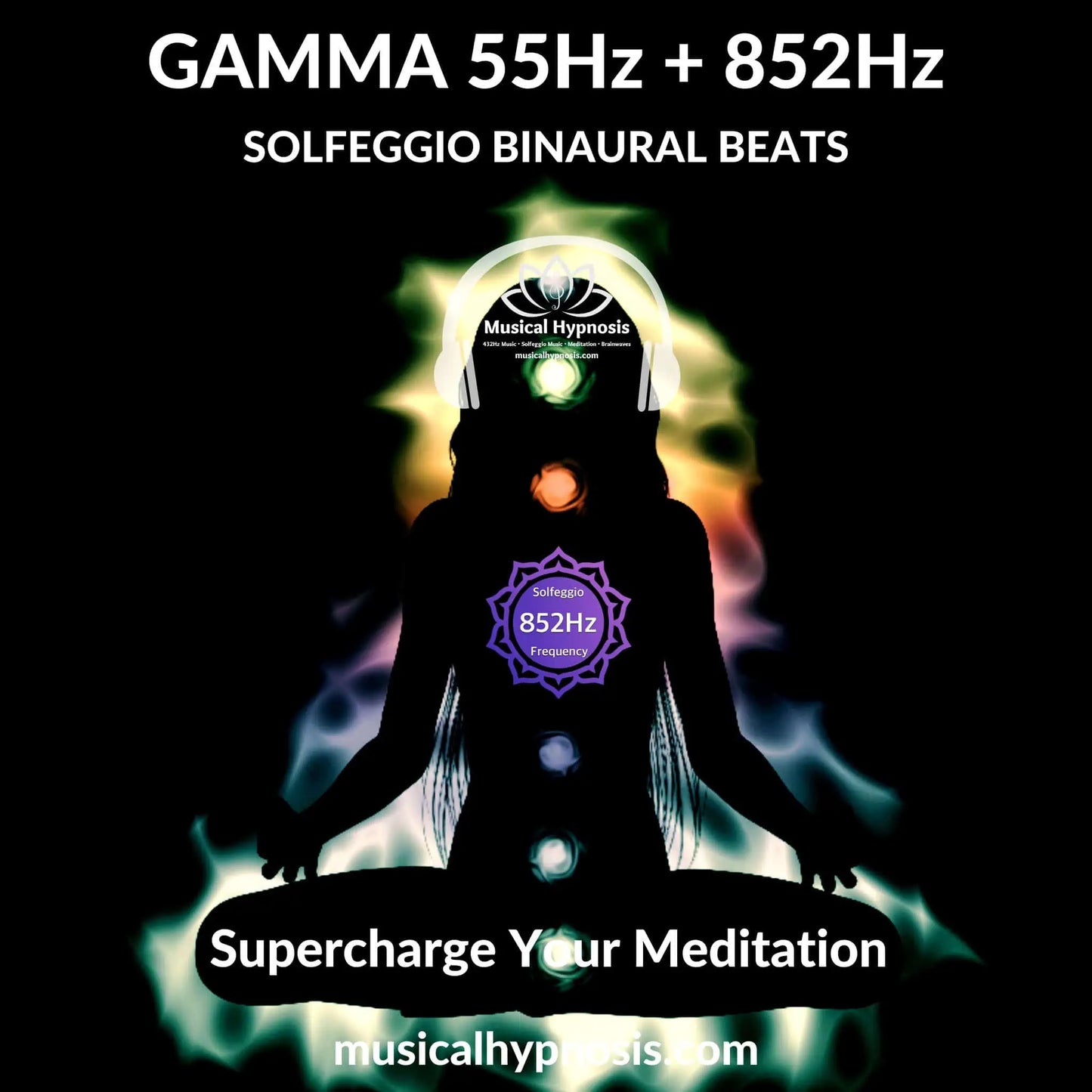 Gamma 55Hz and 852Hz Solfeggio Binaural Beats | 30 minutes