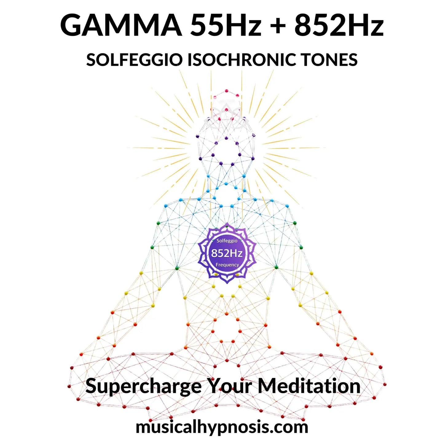 Gamma 55Hz and 852Hz Solfeggio Isochronic Tones | 30 minutes
