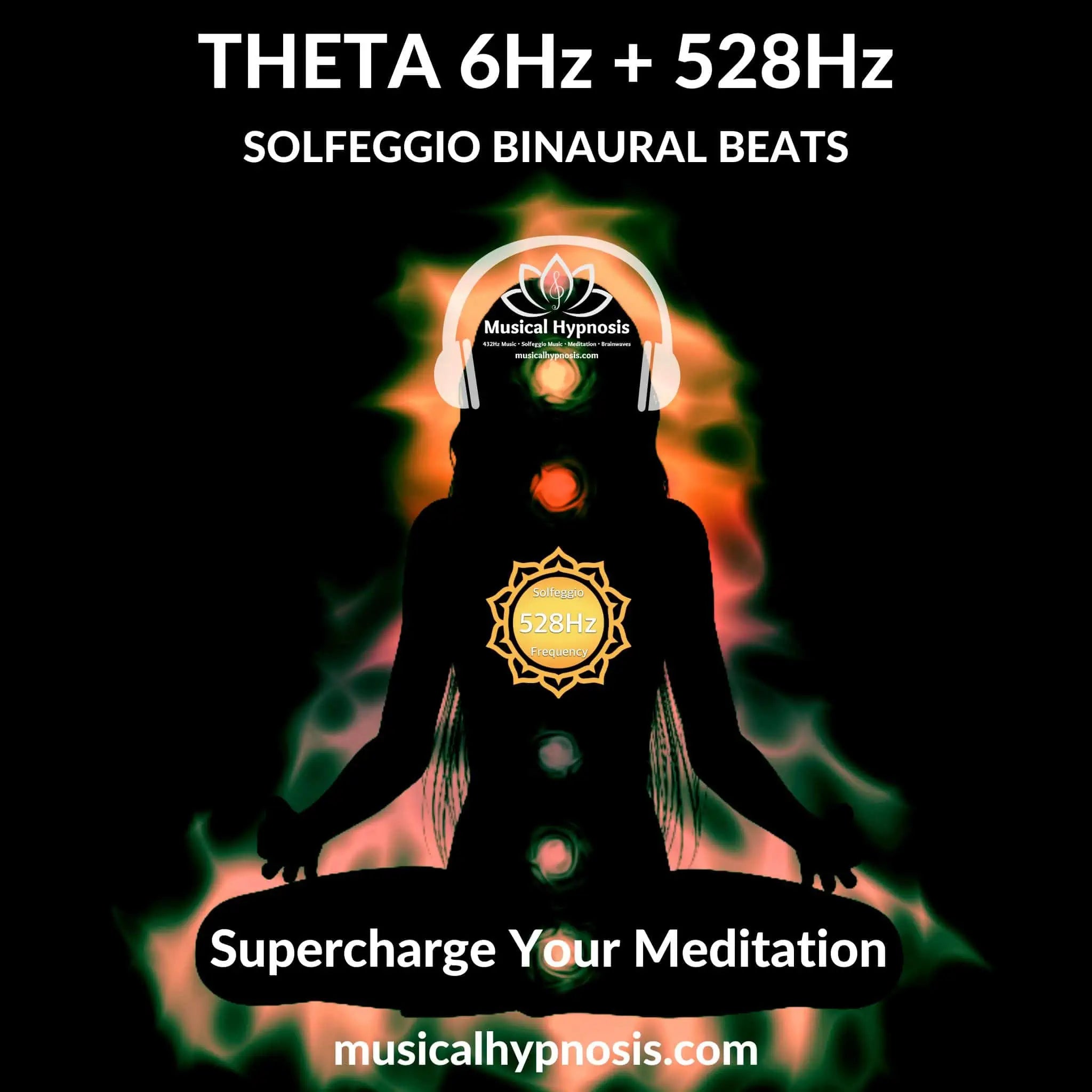 Theta 6Hz and 528Hz Solfeggio Binaural Beats 30 minutes