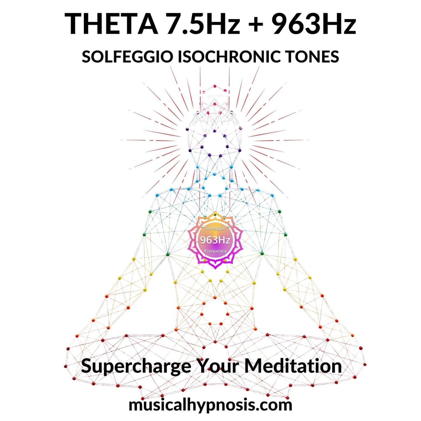 Theta 7.5Hz and 963Hz Solfeggio Isochronic Tones | 30 minutes