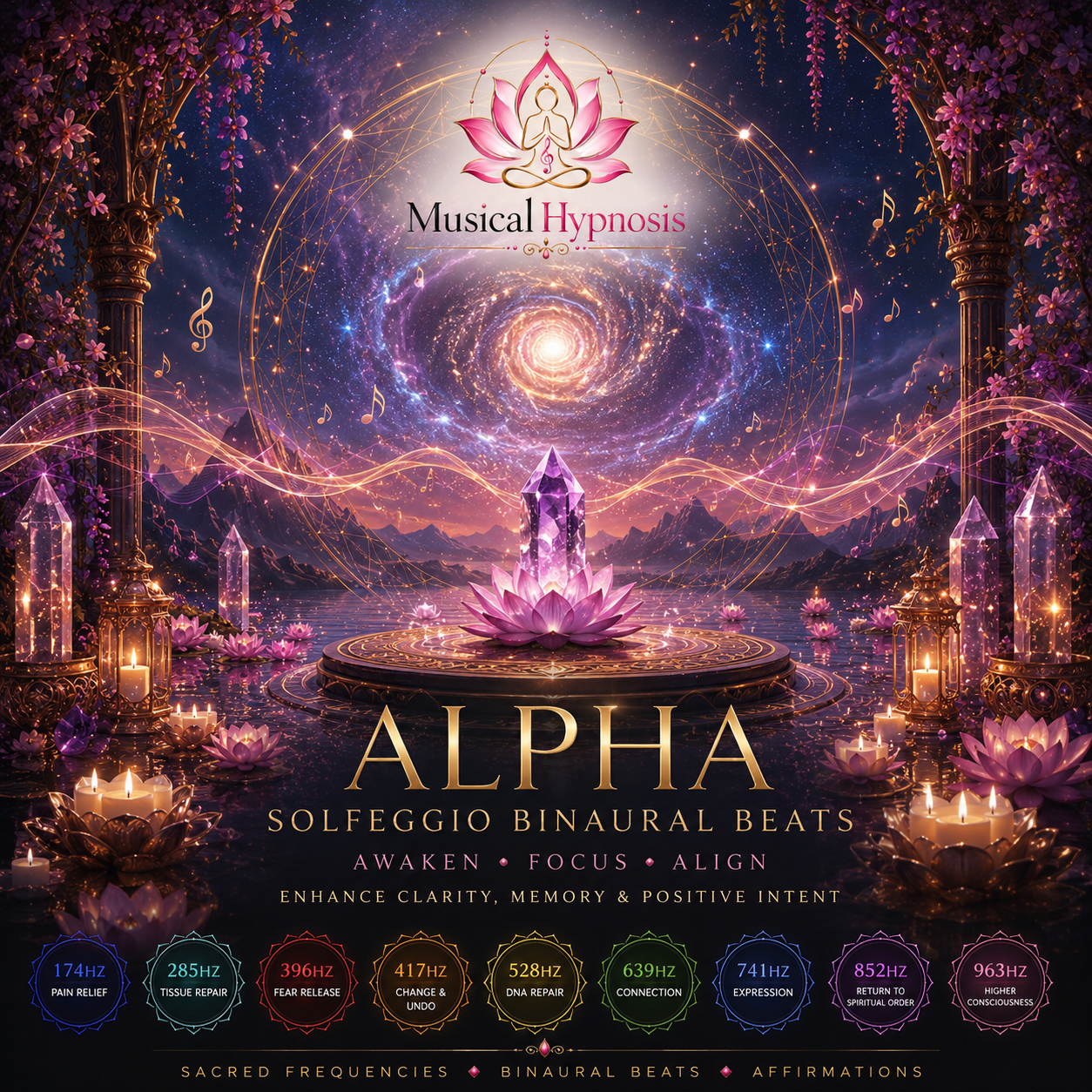 Royalty Free Alpha Solfeggio Binaural Beats