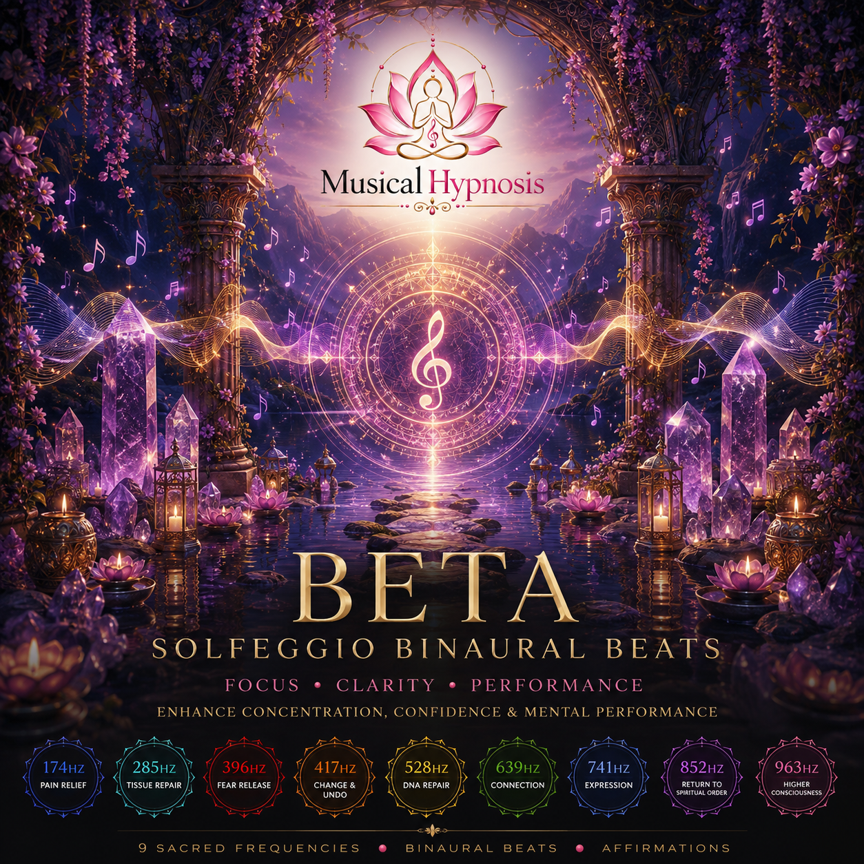 Royalty Free Beta Solfeggio Binaural Beats