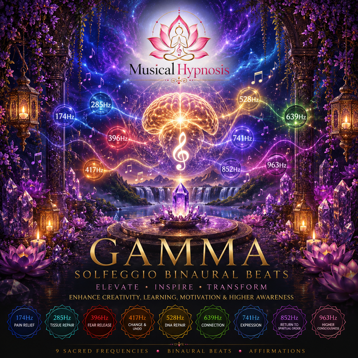 Royalty Free Gamma Solfeggio Binaural Beats Collection