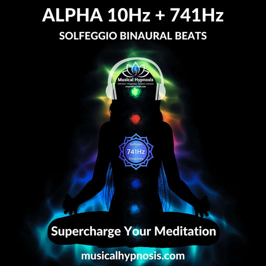 Alpha 10Hz and 741Hz Solfeggio Binaural Beats | 30 minutes