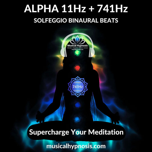 Alpha 11Hz and 741Hz Solfeggio Binaural Beats | 30 minutes