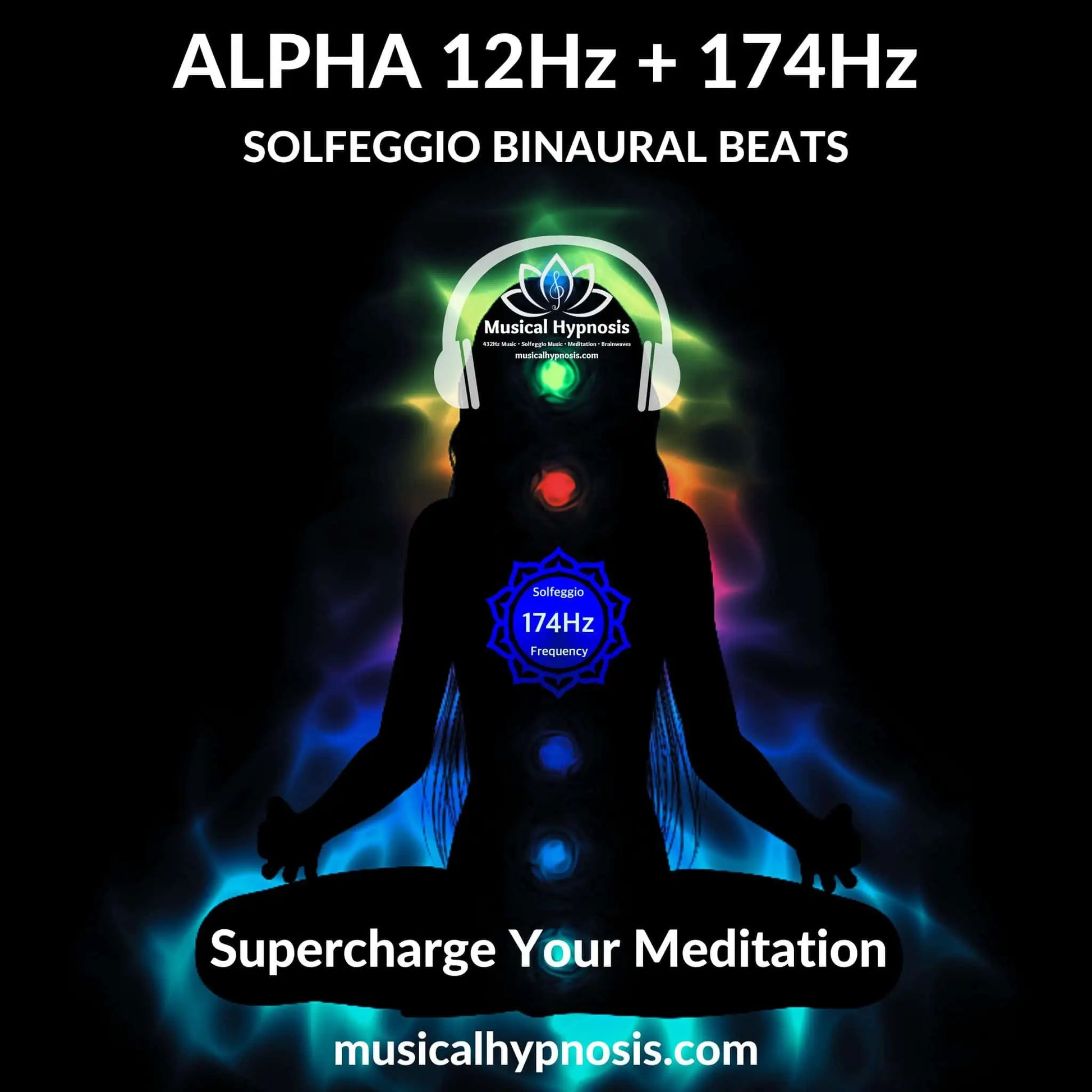 Alpha 12Hz and 174Hz Solfeggio Binaural Beats | 30 minutes