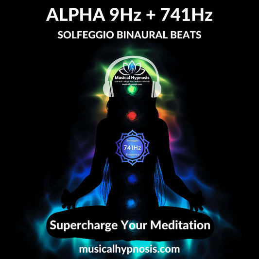 Alpha 9Hz and 741Hz Solfeggio Binaural Beats | 30 minutes