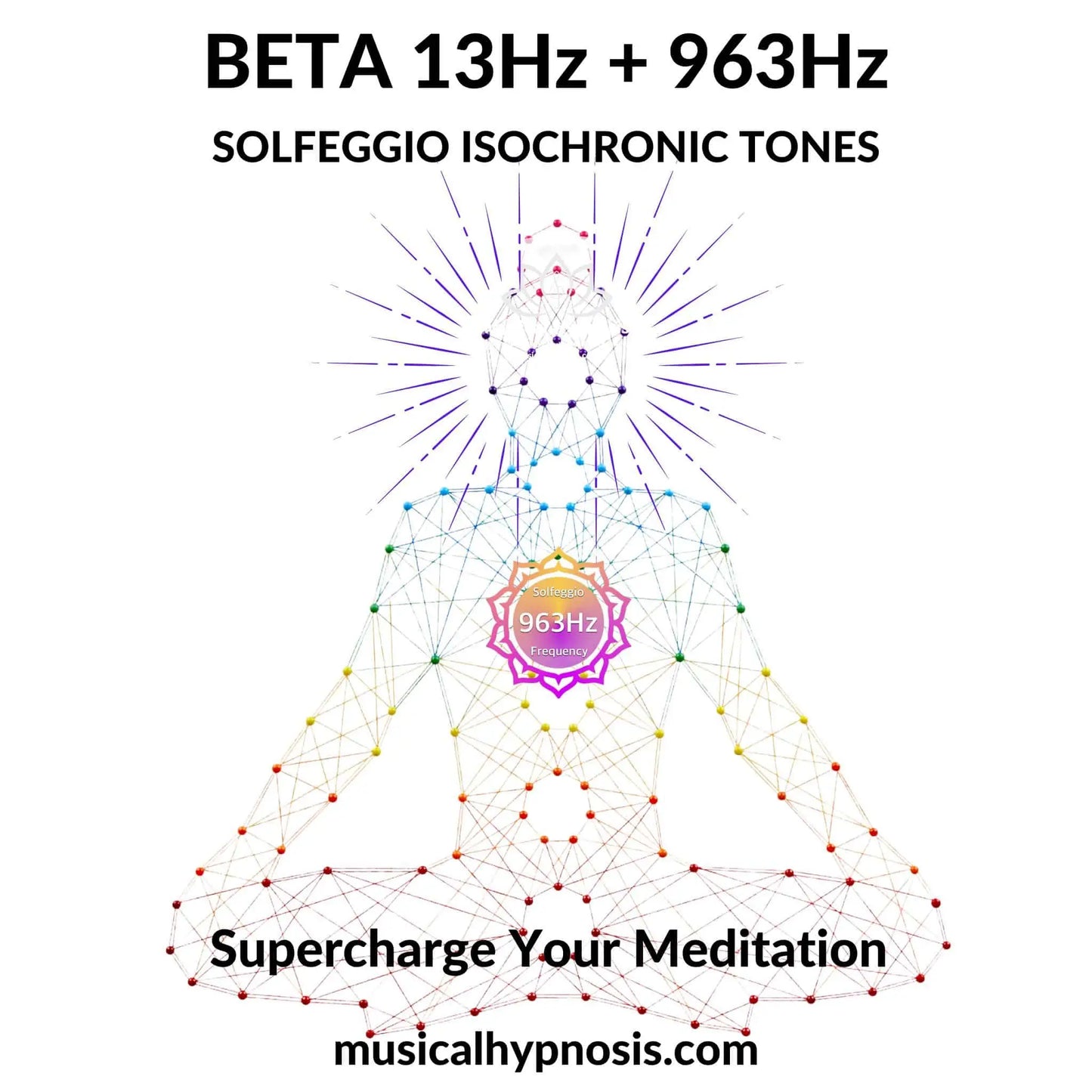 Beta 13Hz and 963Hz Solfeggio Isochronic Tones | 30 minutes