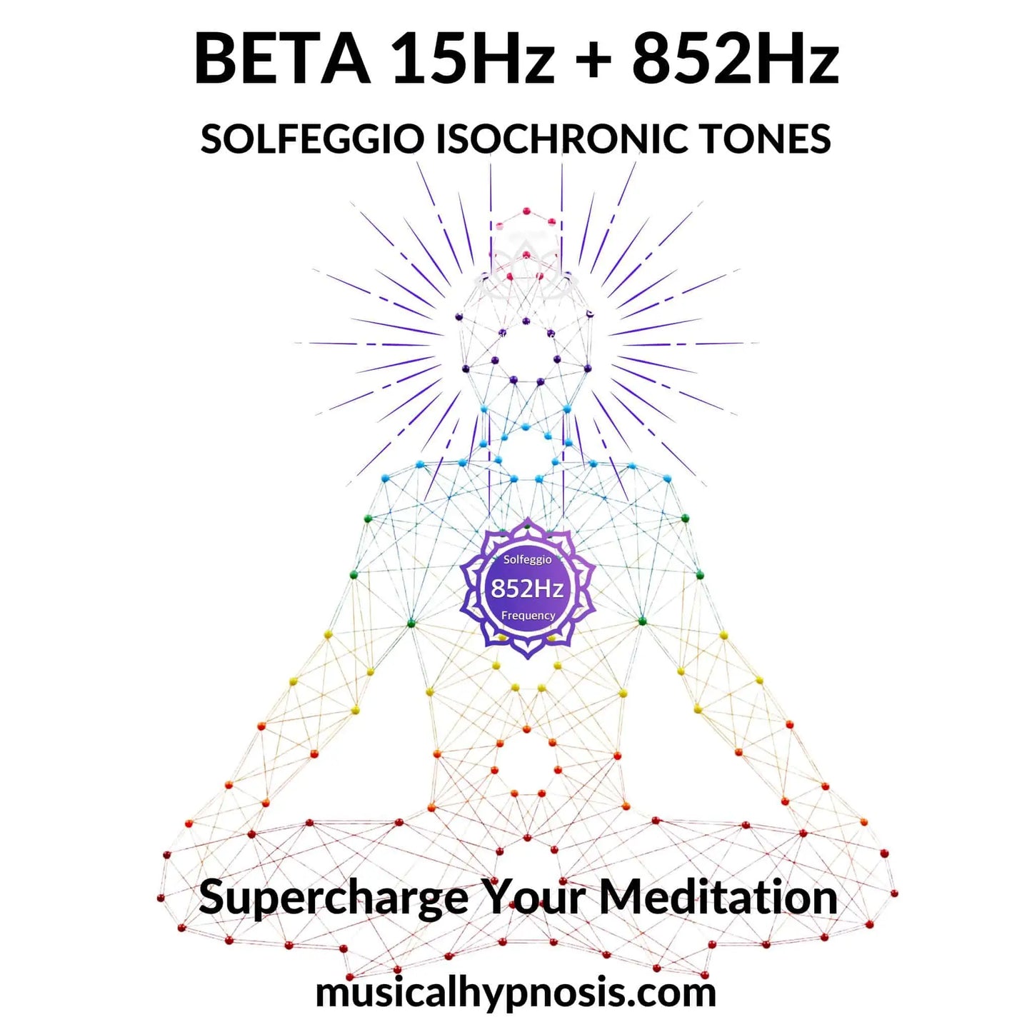Beta 15Hz and 852Hz Solfeggio Isochronic Tones | 30 minutes