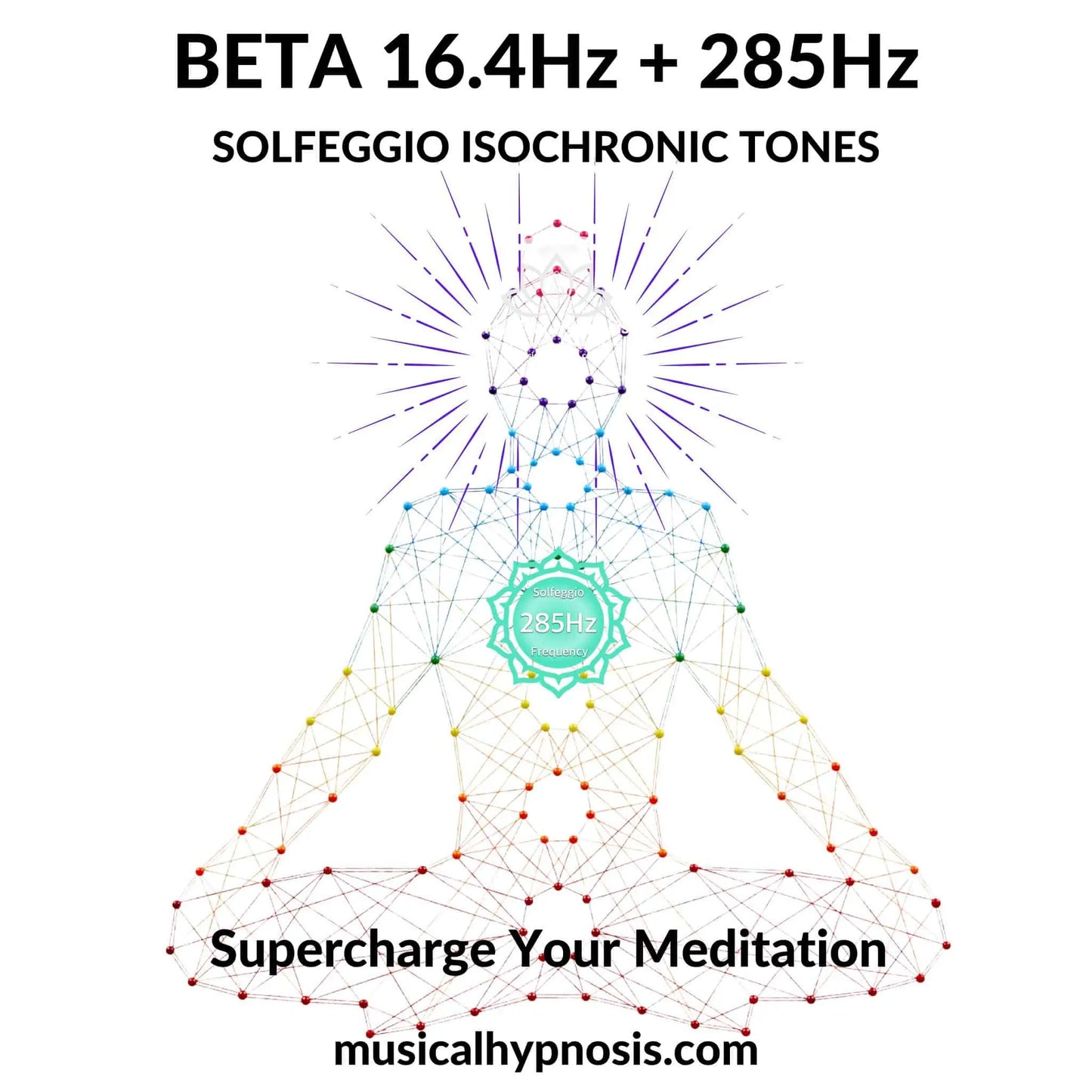 Beta 16.4Hz and 285Hz Solfeggio Isochronic Tones | 30 minutes