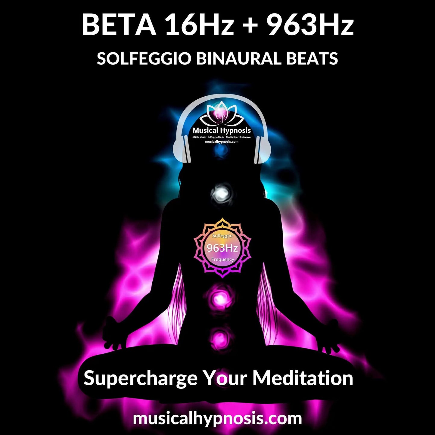 Beta 16Hz and 963Hz Solfeggio Binaural Beats | 30 minutes