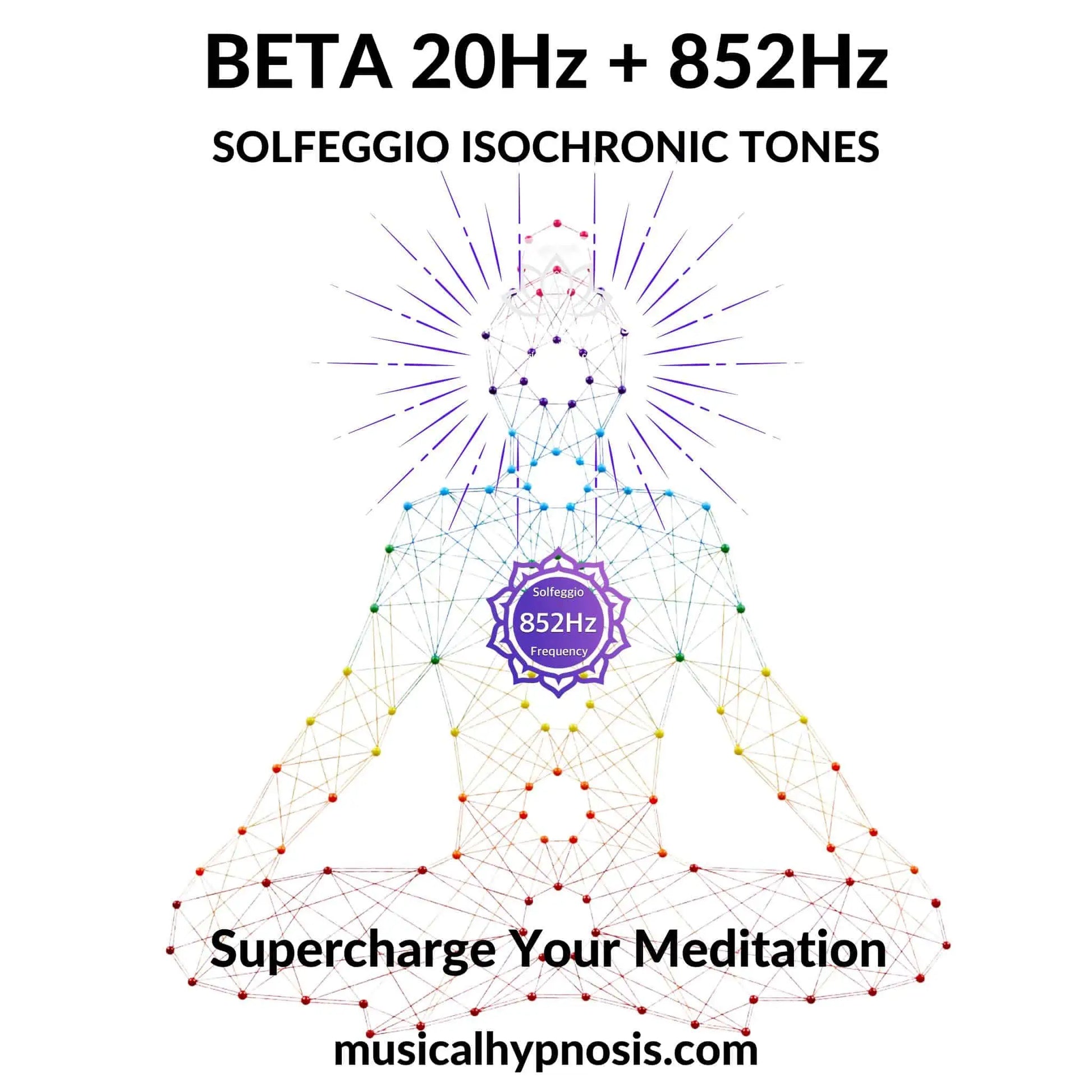 Beta 20Hz and 852Hz Solfeggio Isochronic Tones | 30 minutes