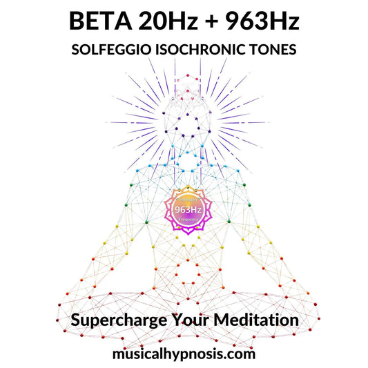 Beta 20Hz and 963Hz Solfeggio Isochronic Tones | 30 minutes