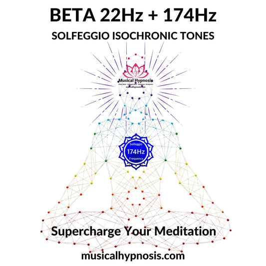 Beta 22Hz and 174Hz Solfeggio Isochronic Tones | 30 minutes