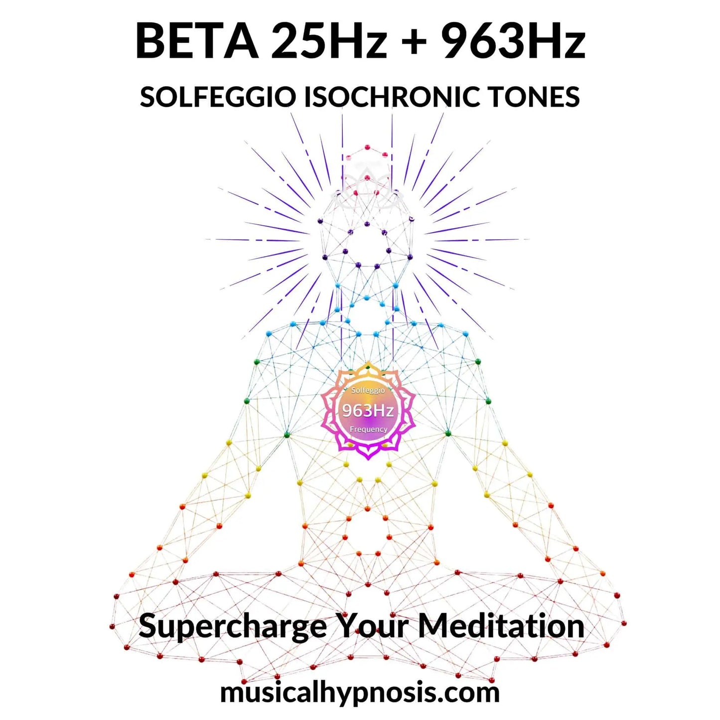 Beta 25Hz and 963Hz Solfeggio Isochronic Tones | 30 minutes