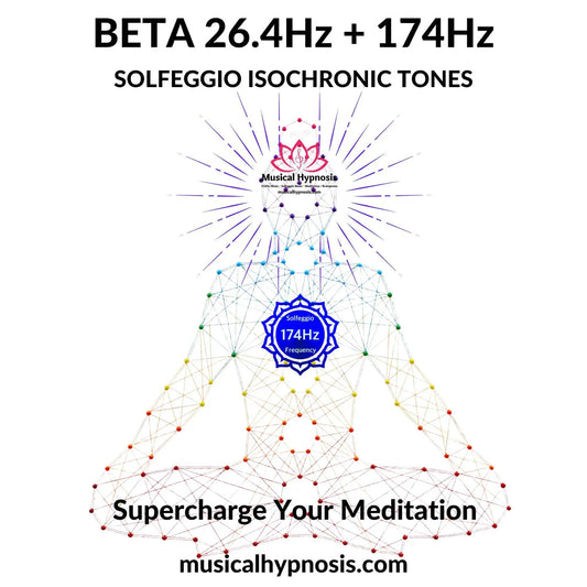 Beta 26.4Hz and 174Hz Solfeggio Isochronic Tones | 30 minutes