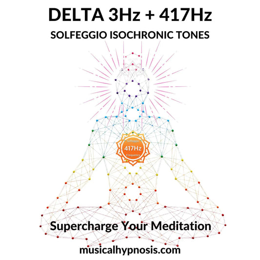 Delta 3Hz and 417Hz Solfeggio Isochronic Tones | 30 minutes