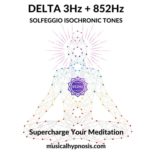 Delta 3Hz and 852Hz Solfeggio Isochronic Tones | 30 minutes