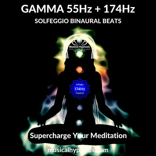 Gamma 55Hz and 174Hz Solfeggio Binaural Beats | 30 minutes