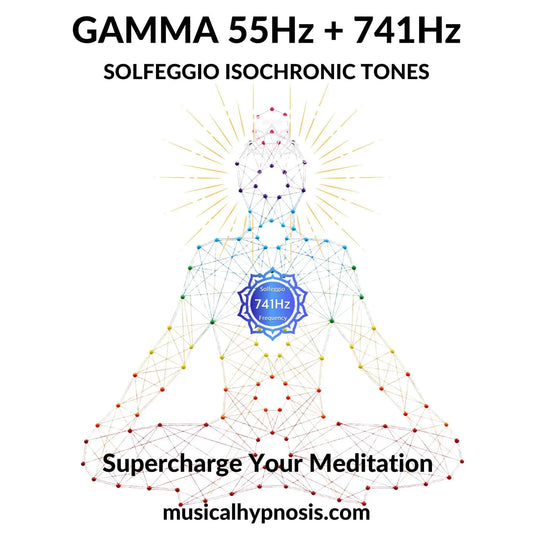 Gamma 55Hz and 741Hz Solfeggio Isochronic Tones | 30 minutes