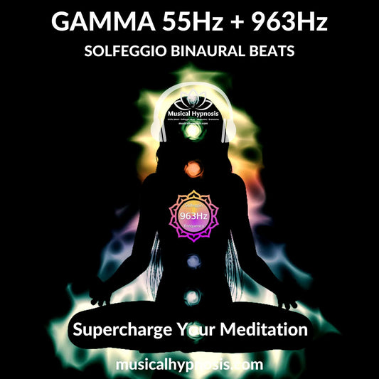 Gamma 55Hz and 963Hz Solfeggio Binaural Beats | 30 minutes
