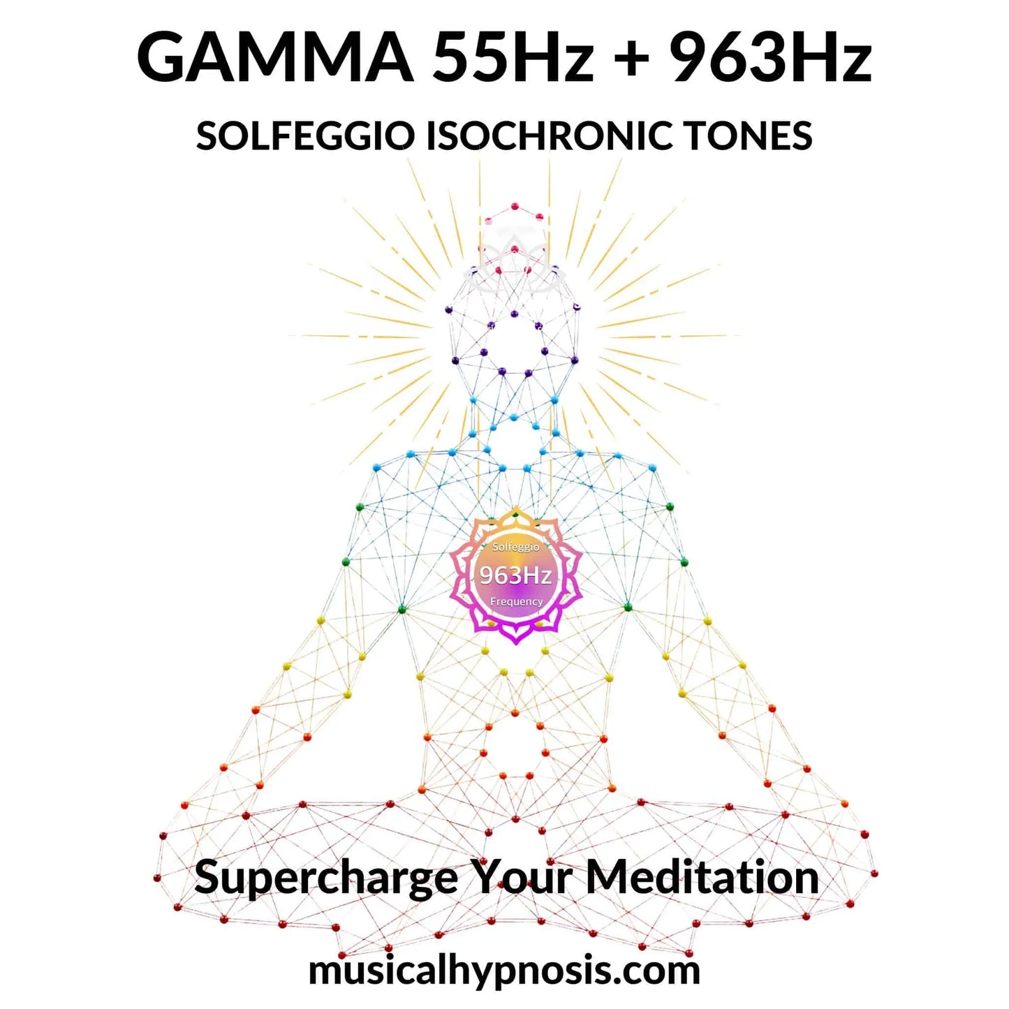 Gamma 55Hz and 963Hz Solfeggio Isochronic Tones | 30 minutes
